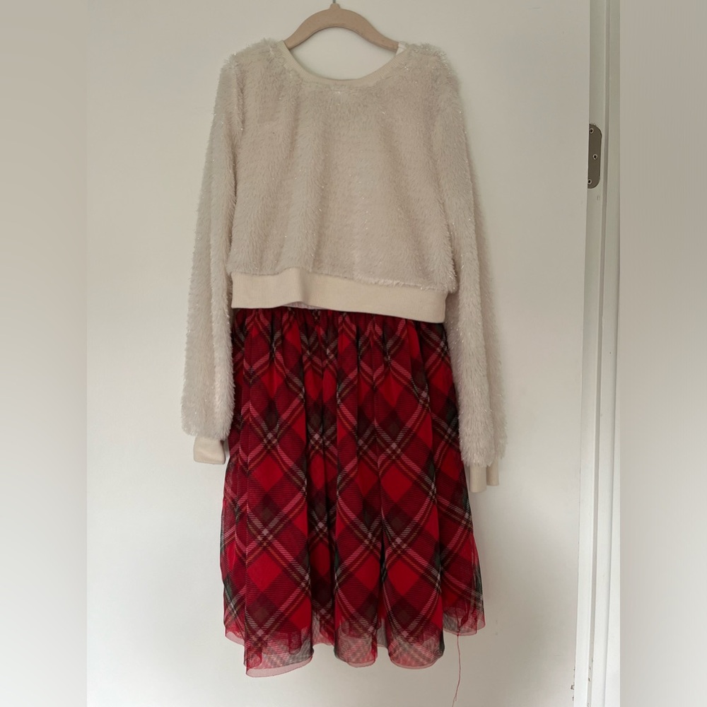 Girls 2 Piece Plaid Dress
